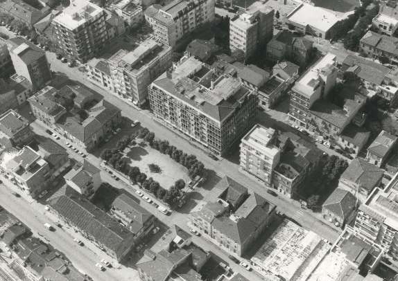 Piazza Garibaldi dall'aereo