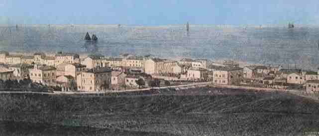 Il panorama di Falconara in una vecchia cartolina